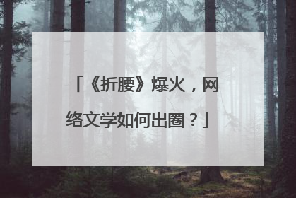 《折腰》爆火，网络文学如何出圈？