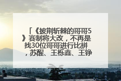 《披荆斩棘的哥哥5》赛制将大改,不再是找30位哥哥进行比拼,苏醒、王栎鑫、王铮亮、张远等多名男团选手被曝将参加