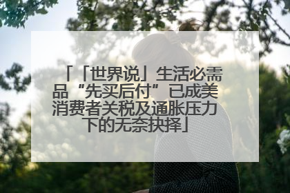 「世界说」生活必需品“先买后付”已成美消费者关税及通胀压力下的无奈抉择