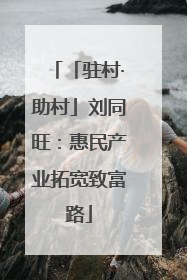 「驻村·助村」刘同旺：惠民产业拓宽致富路
