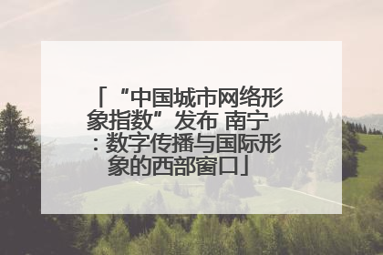 “中国城市网络形象指数”发布 南宁：数字传播与国际形象的西部窗口