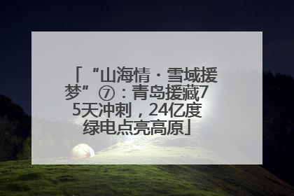 “山海情・雪域援梦”⑦：青岛援藏75天冲刺，24亿度绿电点亮高原