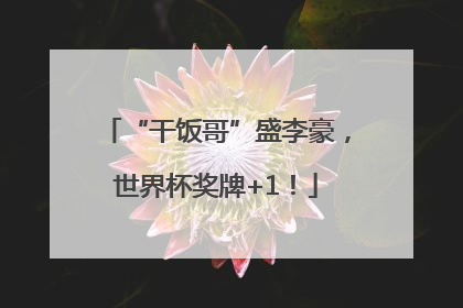 “干饭哥”盛李豪，世界杯奖牌+1！
