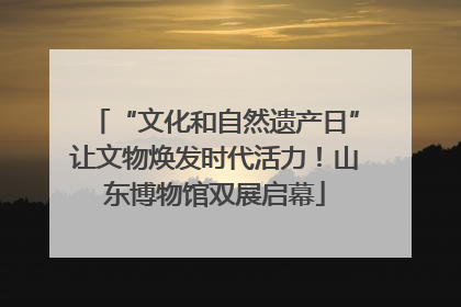 “文化和自然遗产日”让文物焕发时代活力！山东博物馆双展启幕