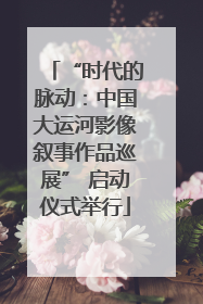 “时代的脉动：中国大运河影像叙事作品巡展” 启动仪式举行