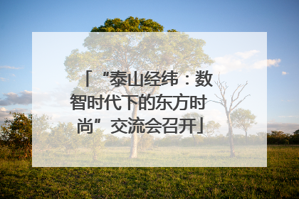 “泰山经纬：数智时代下的东方时尚”交流会召开