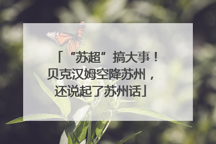 “苏超”搞大事！贝克汉姆空降苏州，还说起了苏州话