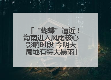 “蝴蝶”逼近！海南进入风雨核心影响时段 今明天局地有特大暴雨
