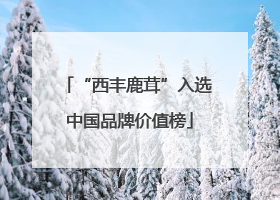 “西丰鹿茸”入选中国品牌价值榜