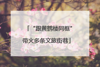 “跟黄鹤楼同框”带火多条文旅街巷