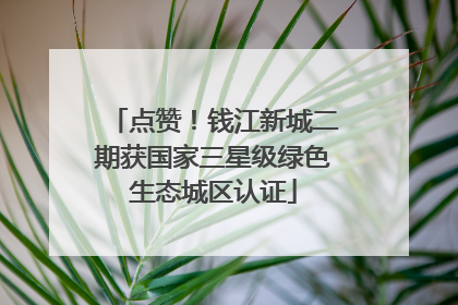 点赞！钱江新城二期获国家三星级绿色生态城区认证