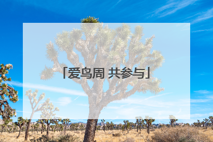 爱鸟周 共参与