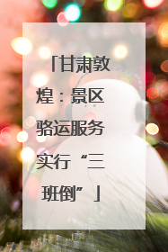 甘肃敦煌：景区骆运服务实行“三班倒”