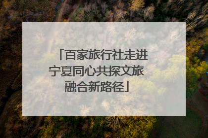 百家旅行社走进宁夏同心共探文旅融合新路径