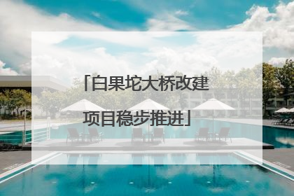 白果坨大桥改建项目稳步推进