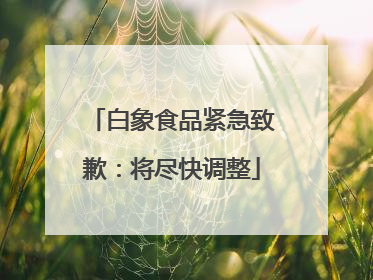 白象食品紧急致歉：将尽快调整