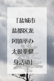 盐城市盐都区龙冈镇举办太极拳健身活动