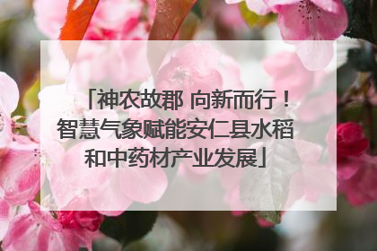 神农故郡 向新而行！智慧气象赋能安仁县水稻和中药材产业发展