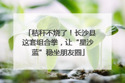 秸秆不烧了！长沙县这套组合拳，让“星沙蓝”稳坐朋友圈