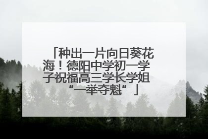 种出一片向日葵花海！德阳中学初一学子祝福高三学长学姐“一举夺魁”