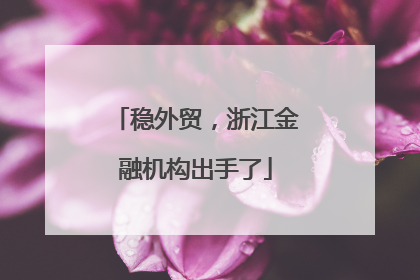 稳外贸，浙江金融机构出手了