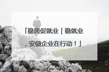 稳岗促就业｜稳就业，安徽企业在行动！