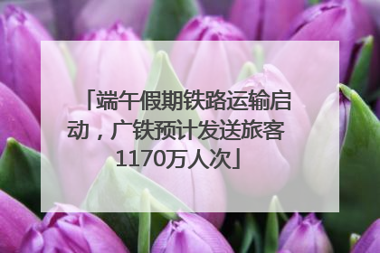 端午假期铁路运输启动，广铁预计发送旅客1170万人次