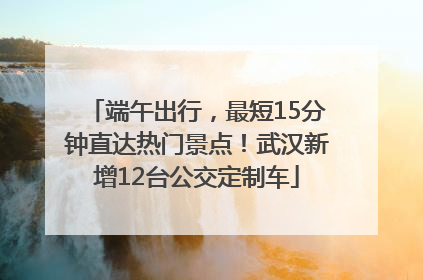 端午出行，最短15分钟直达热门景点！武汉新增12台公交定制车