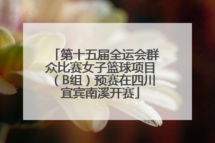 第十五届全运会群众比赛女子篮球项目（B组）预赛在四川宜宾南溪开赛