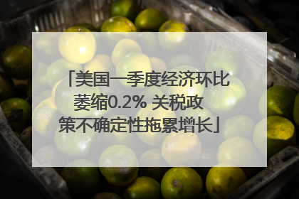 美国一季度经济环比萎缩0.2% 关税政策不确定性拖累增长