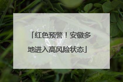 红色预警！安徽多地进入高风险状态