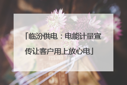 临汾供电：电能计量宣传让客户用上放心电