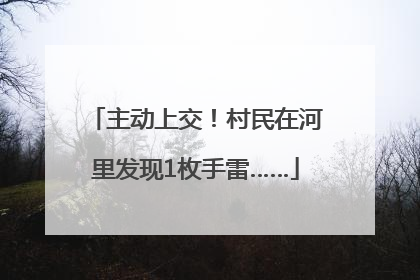 主动上交！村民在河里发现1枚手雷……