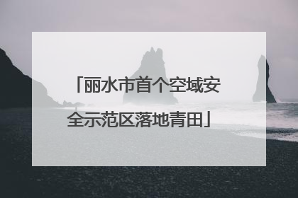 丽水市首个空域安全示范区落地青田