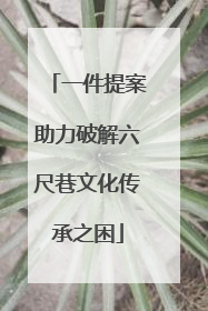 一件提案助力破解六尺巷文化传承之困
