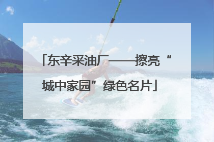 东辛采油厂——擦亮“城中家园”绿色名片
