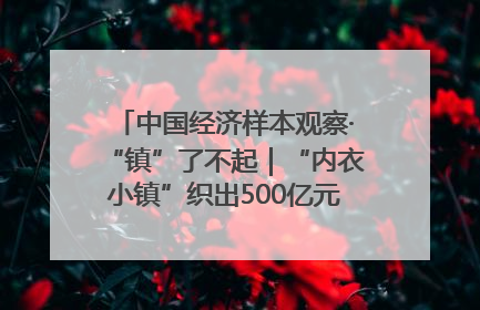 中国经济样本观察·“镇”了不起｜“内衣小镇”织出500亿元“里子产业”
