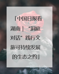 中国日报看湖南｜“洞庭对话”践行文旅可持续发展的生态之约