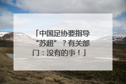 中国足协要指导“苏超”？有关部门：没有的事！