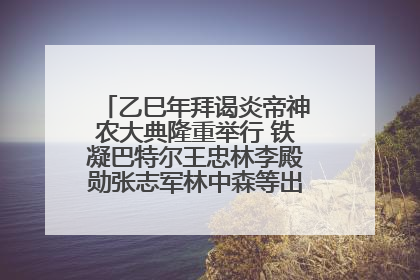 乙巳年拜谒炎帝神农大典隆重举行 铁凝巴特尔王忠林李殿勋张志军林中森等出席 孙伟主持