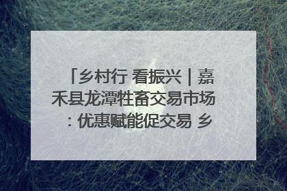 乡村行 看振兴｜嘉禾县龙潭牲畜交易市场：优惠赋能促交易 乡村振兴添动能