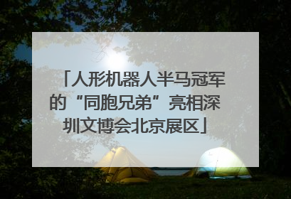 人形机器人半马冠军的“同胞兄弟”亮相深圳文博会北京展区