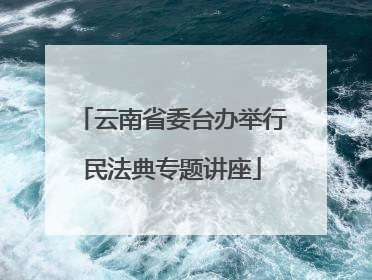 云南省委台办举行民法典专题讲座