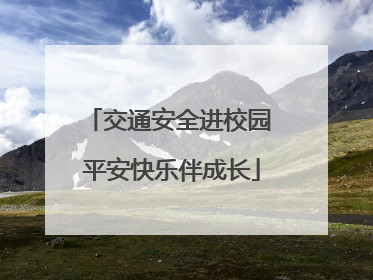 交通安全进校园 平安快乐伴成长