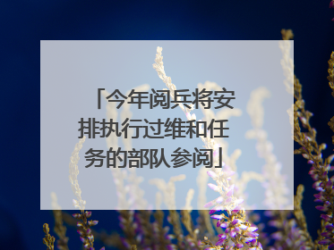 今年阅兵将安排执行过维和任务的部队参阅