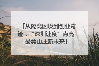 从隔离困境到创业奇迹：“深圳速度”点亮最美山庄新未来