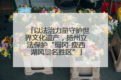 以法治力量守护世界文化遗产，扬州立法保护“蜀冈-瘦西湖风景名胜区”
