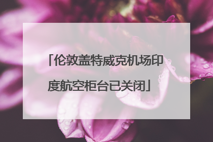 伦敦盖特威克机场印度航空柜台已关闭