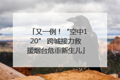 又一例！“空中120” 跨城接力救援烟台危重新生儿