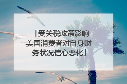 受关税政策影响 美国消费者对自身财务状况信心恶化